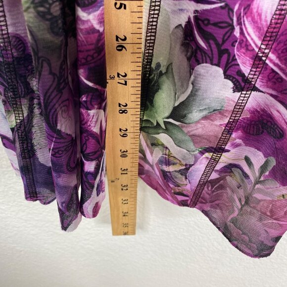 One World Women's Flowy Forest Fairy Whimsy Festival Pull On Skirt Multicolor L - Picture 9 of 9